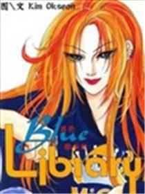 蓝色图书馆海报